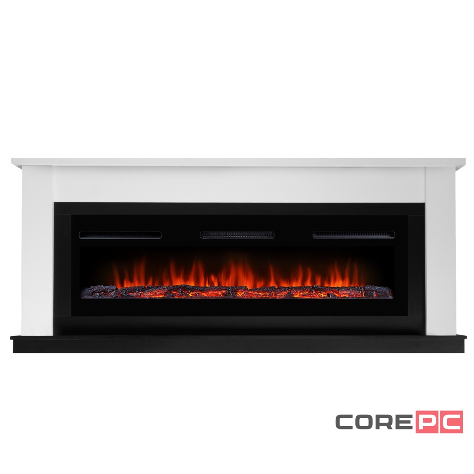 Каминокомплект:Очаг Electrolux Infinity EFP/P-1600ULS, портал Canto Long белый, черный