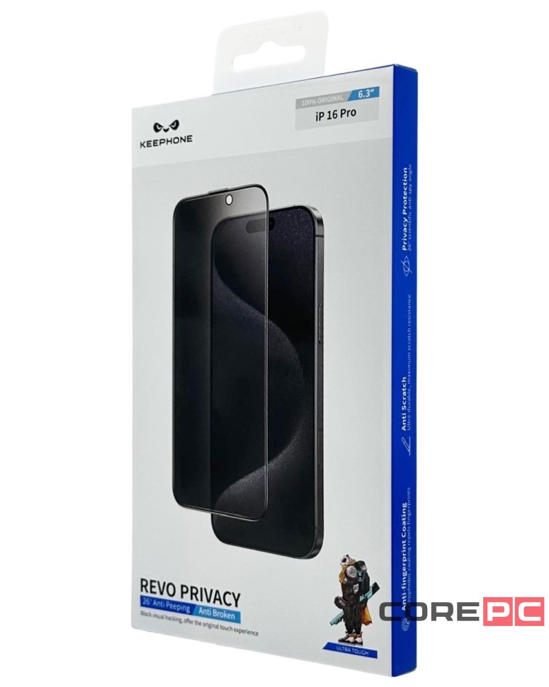 Защитное стекло i-Phone 16 Pro Keephone Revo Privacy антишпион