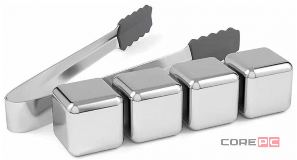 Охлаждающие камни для напитков Xiaomi Circle Joy Stainless Steel Ice Cubes CJ-BK03 4шт серебро
