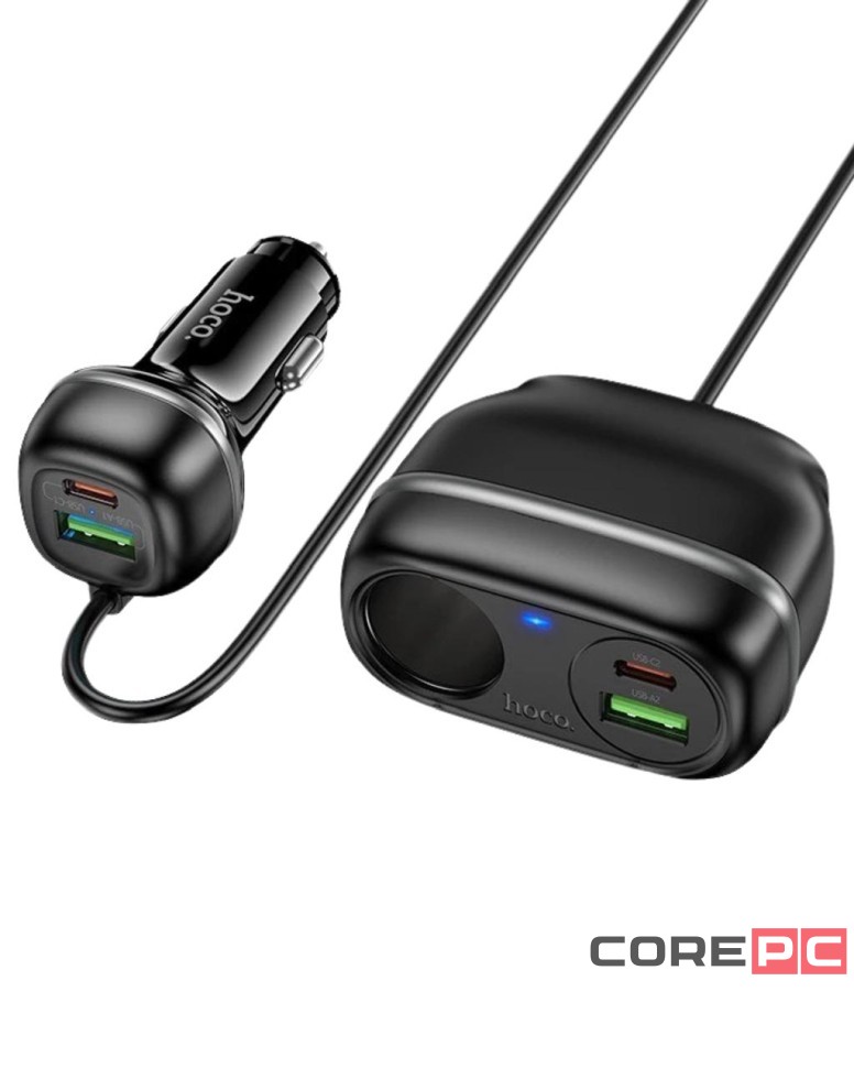 Автомобильное заряд. устр. Hoco Z59A 240w 2USB/2T-C/1-12V чёрный