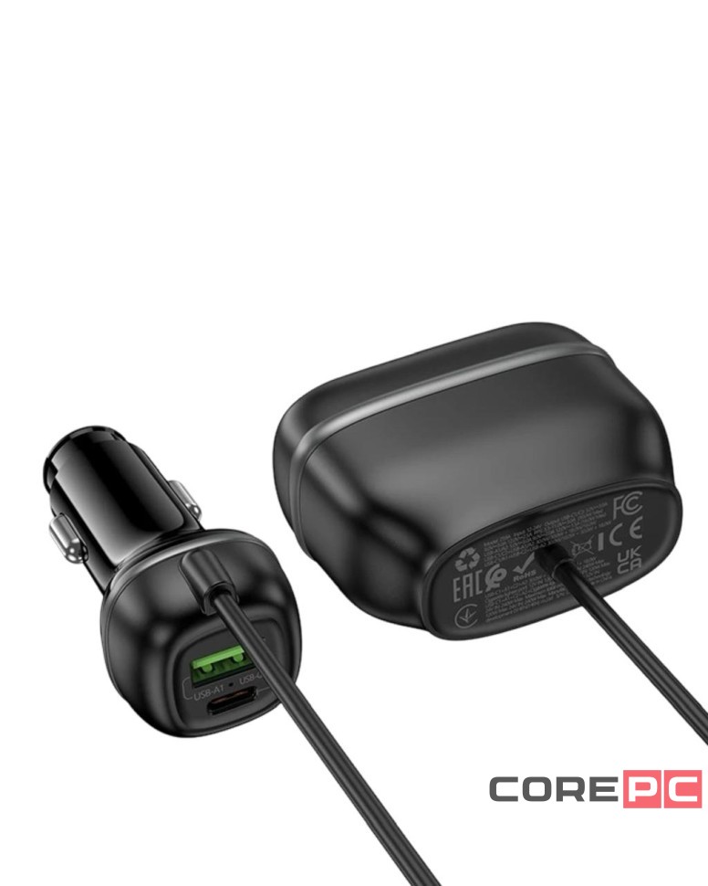 Автомобильное заряд. устр. Hoco Z59A 240w 2USB/2T-C/1-12V чёрный