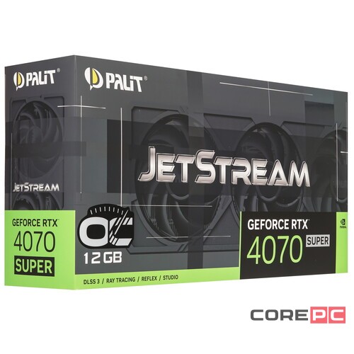 Видеокарта Palit (NED407ST19K9-1043J) GeForce RTX 4070 SUPER 12GB JetStream OC