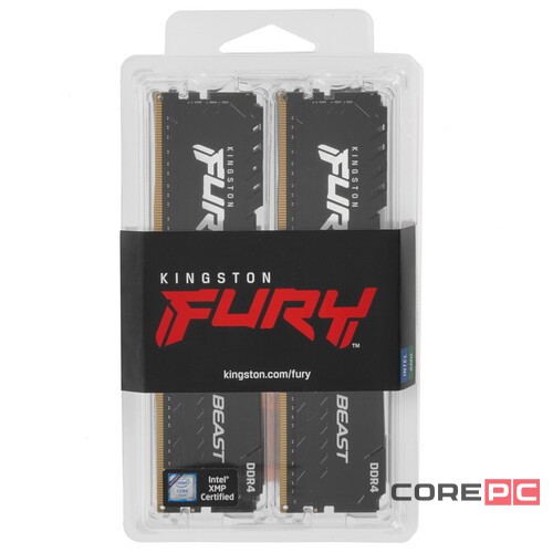 Оперативная память 64 Gb 3600 MHz Kingston FURY Beast Black (KF436C18BBK4/64)
