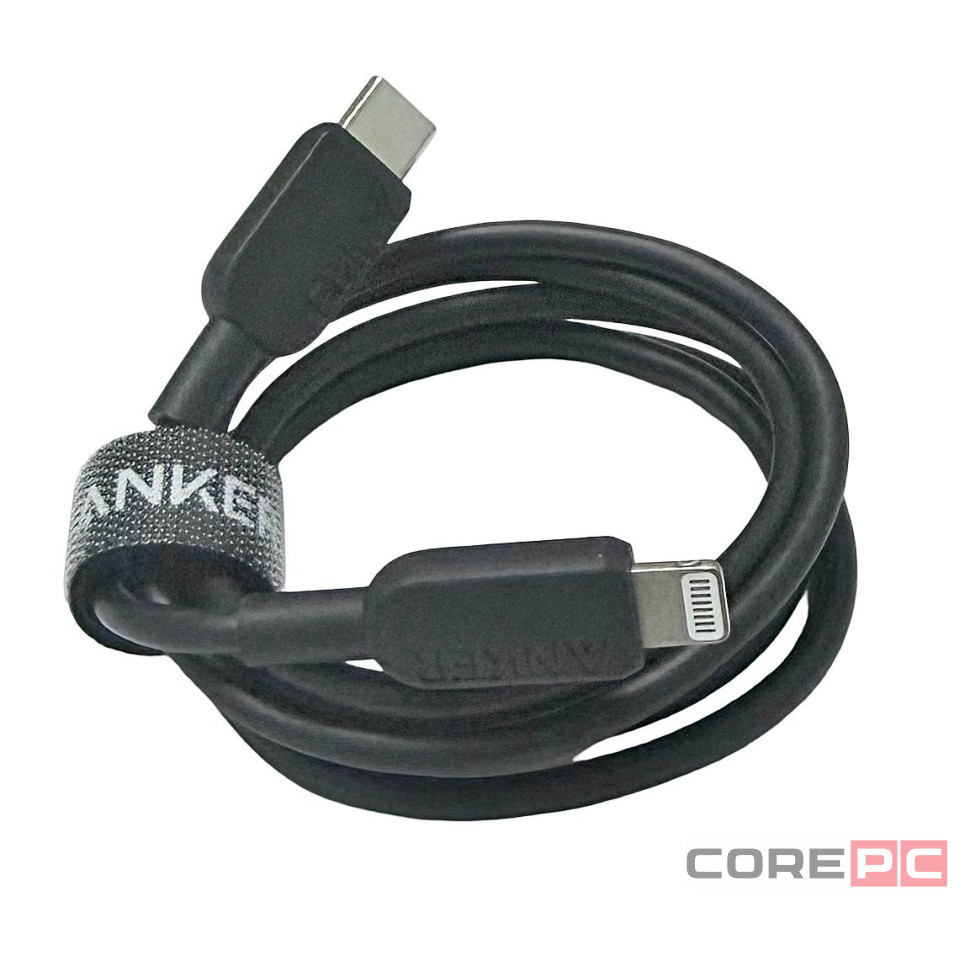 Usb Кабель-зарядка Type-C на Lightning  Anker 310 (A81A1611) 0.9м черный