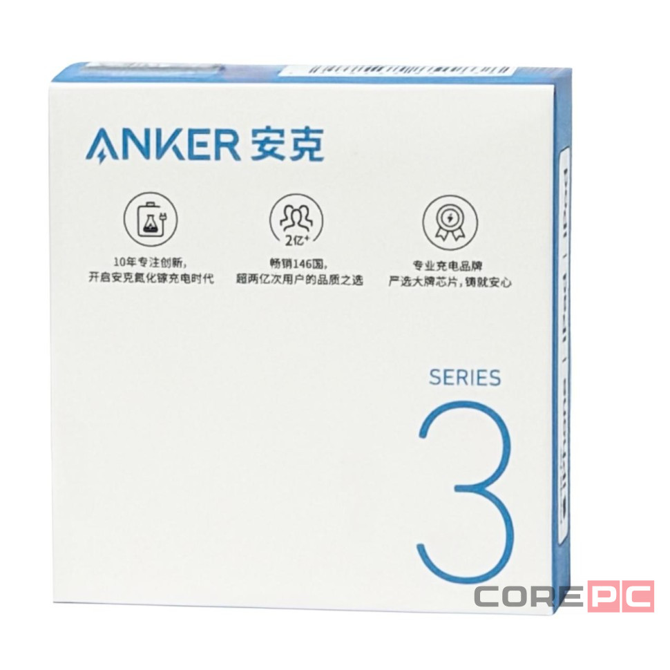 Usb Кабель-зарядка Type-C на Lightning  Anker 310 (A81A1611) 0.9м черный