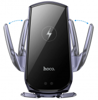 Держатель c беспроводной зарядкой в воздуховод Hoco CA202 Plus 15W черный