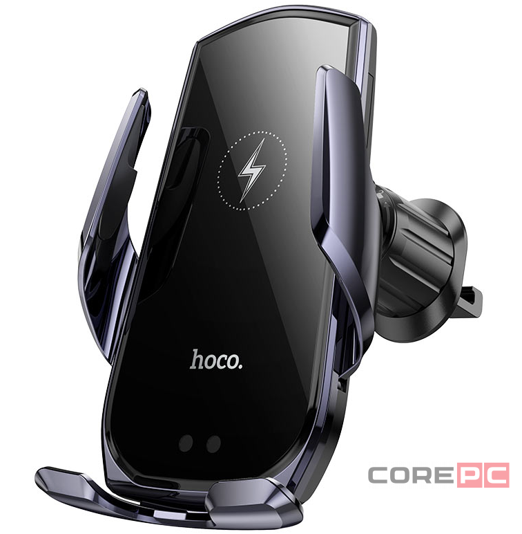 Держатель c беспроводной зарядкой в воздуховод Hoco CA202 Plus 15W черный