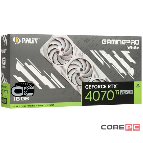 Видеокарта Palit (NED47TST19T2-1043W) GeForce RTX 4070 Ti SUPER 16GB GAMINGPRO White OC