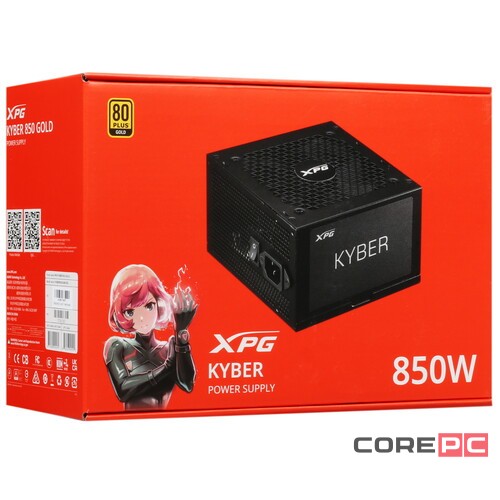 Блок питания ADATA XPG 850W KYBER (KYBER850G-BKCEU)