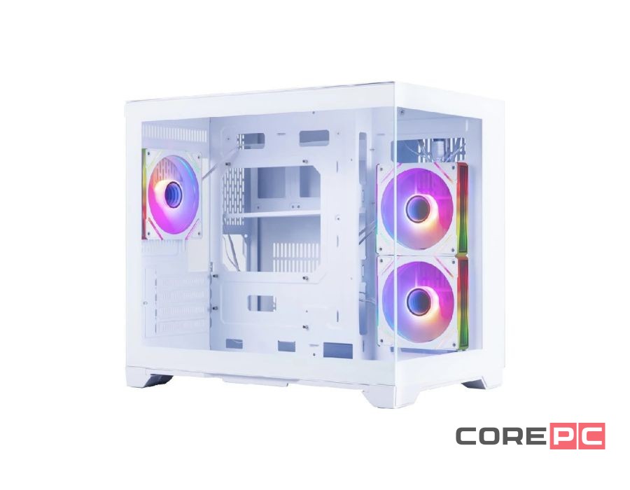 Компьютерный корпус 1STPLAYER MEGAVIEW MV6-TP ARGB White (MV6-TP-WH-2FC7R-W-1FC7-W)