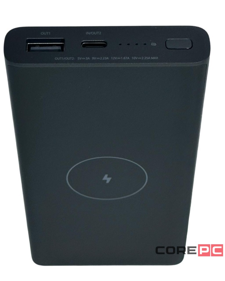 Powerbank с функцией беспроводной зарядки Xiaomi 10000 мАч 1USB+Type-C WPB15PDZM черный