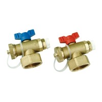 Комплект HENCO концевых элемент. с шаровым краном и воздухоотв., 1quot;Fx1/2quot;x3/8quot;, компл_2шт