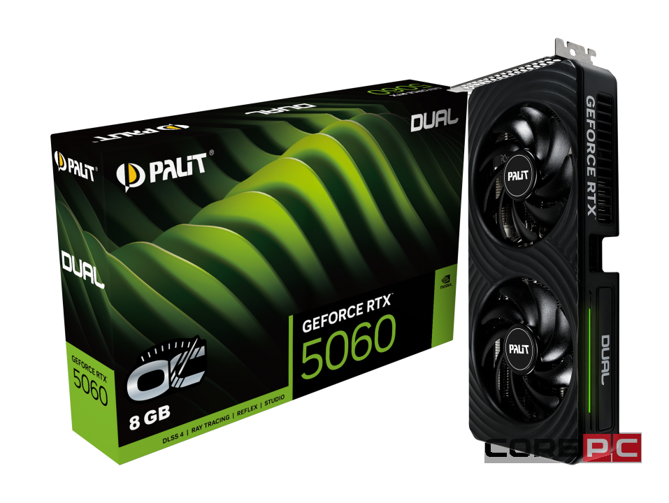 Видеокарта Palit (NE75060S19P1-GB2063D) GeForce RTX 5060 8GB DUAL OC