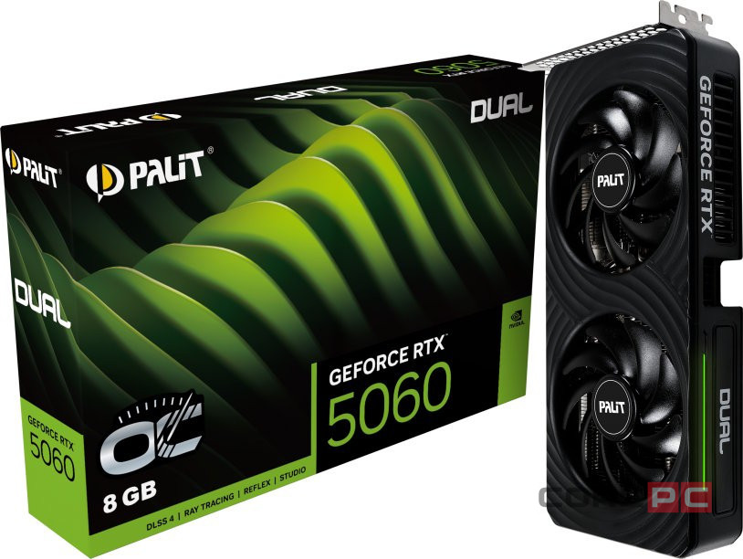 Видеокарта Palit (NE75060S19P1-GB2063D) GeForce RTX 5060 8GB Dual OC