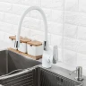 Смеситель для кухни Frap F4453-03, рычажное управление, цвет хром/белый