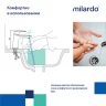 Смеситель для раковины Milardo RORBL00M01, рычажное управление, цвет черный матовый