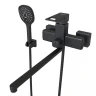 Смеситель для ванны и раковины MIXLINE МЛ34-02/ML34-02, рычажное управление, цвет черный