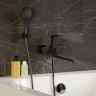 Смеситель для ванны и раковины MIXLINE МЛ34-02/ML34-02, рычажное управление, цвет черный