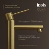Смеситель для раковины Iddis DUNMG00i01, рычажное управление, цвет золото матовое