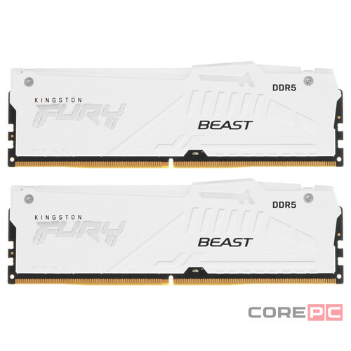 Оперативная память 64 Gb 5600 MHz Kingston FURY Beast AMD RGB White (KF556C36BWEAK2-64)
