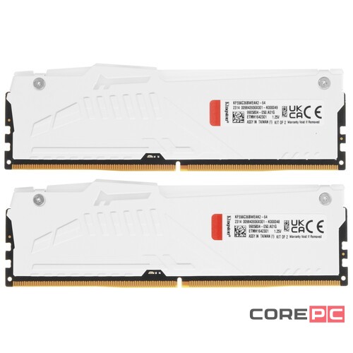 Оперативная память 64 Gb 5600 MHz Kingston FURY Beast AMD RGB White (KF556C36BWEAK2-64)