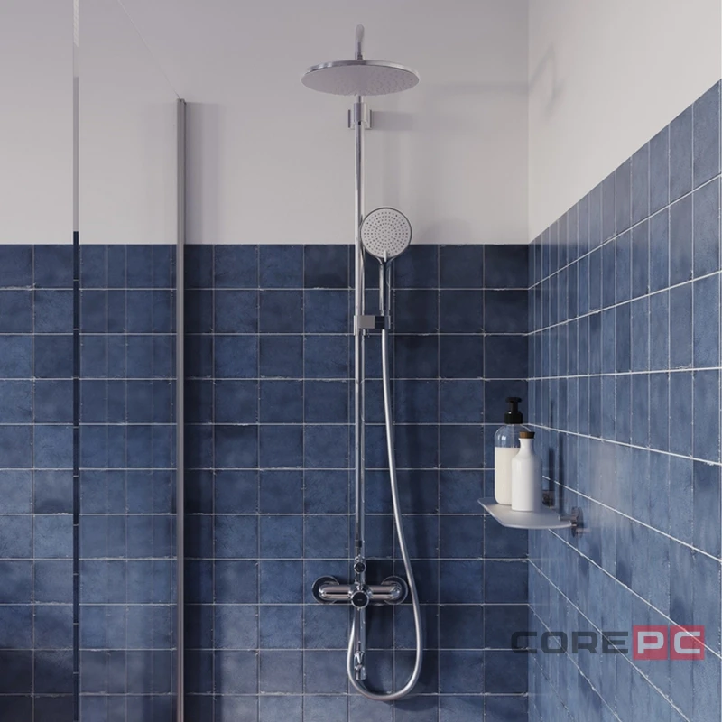 Душевая система Iddis 35к AIGSB3Fi06 Эйгер (Aiger) лейка тропический душ, хром