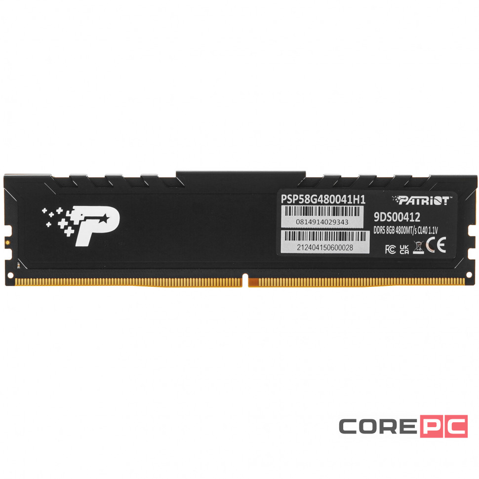 Оперативная память 8 Gb 4800 MHz PATRIOT (PSP58G480041H1)
