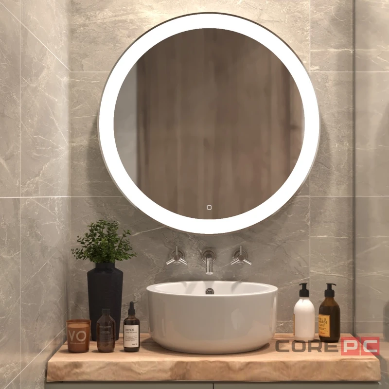 Зеркало MIXLINE Перла D770 сенсорный выключатель, светодиодная подсветка