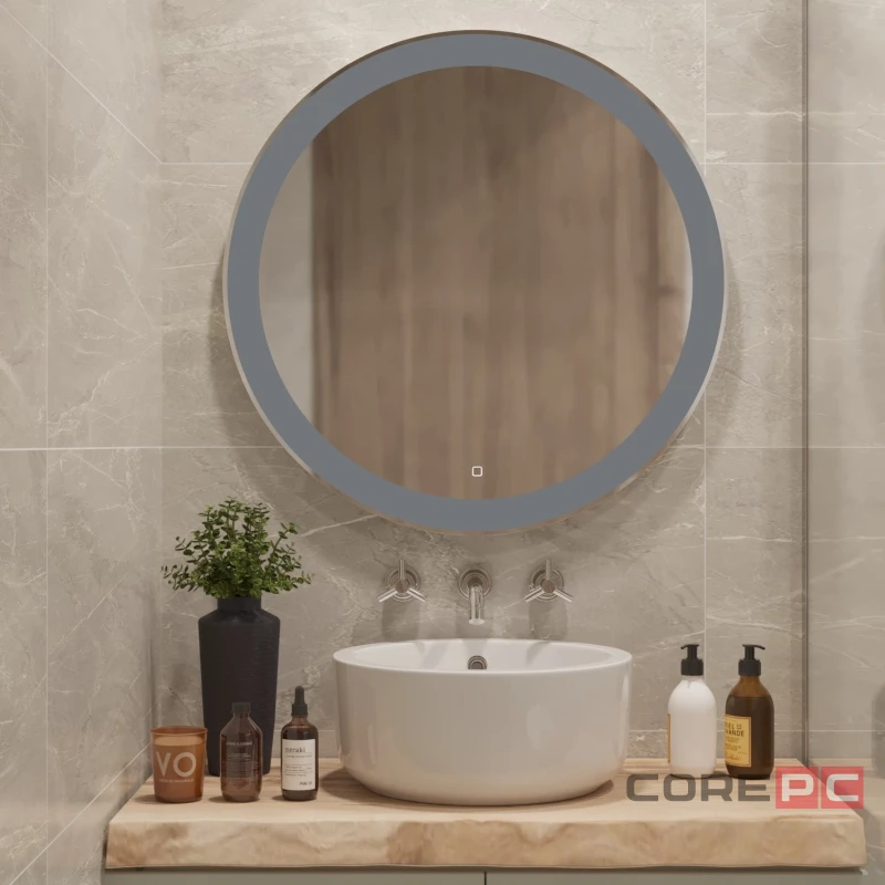 Зеркало MIXLINE Перла D770 сенсорный выключатель, светодиодная подсветка