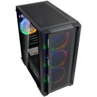 Компьютерный корпус Powercase ALISIO Micro X4W TG LED-Fan White mATX CAMIW-L4