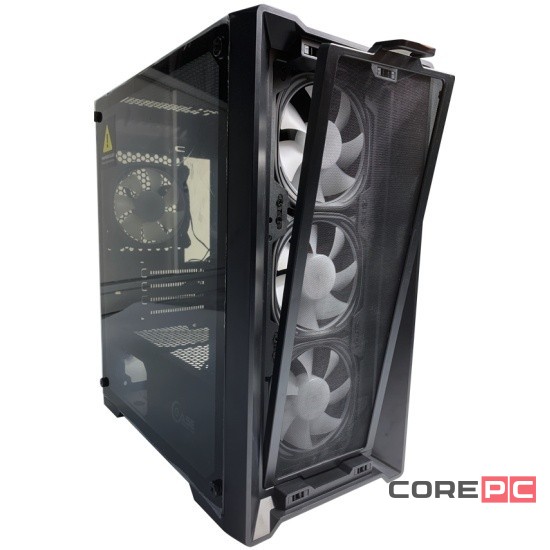 Компьютерный корпус Powercase ALISIO Micro X4W TG LED-Fan White mATX CAMIW-L4