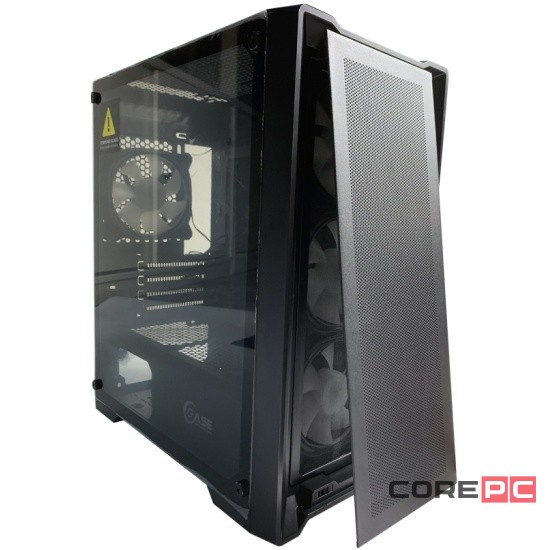 Компьютерный корпус Powercase ALISIO Micro X4W TG LED-Fan White mATX CAMIW-L4