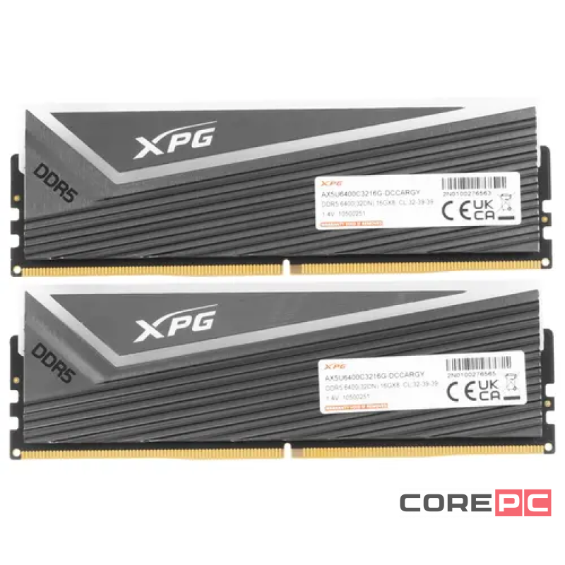 Оперативная память 32 Gb 6400 MHz ADATA XPG CASTER RGB (AX5U6400C3216G-DCCARGY)