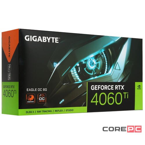 Видеокарта Gigabyte (GV-N406TEAGLE OC-8GD) GeForce RTX 4060 Ti 8GB EAGLE OC