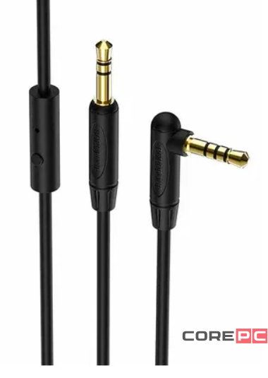 Кабель Borofone BL5 AUX audio (3.5mm) на (3.5mm) 100см силиконовый (серый)