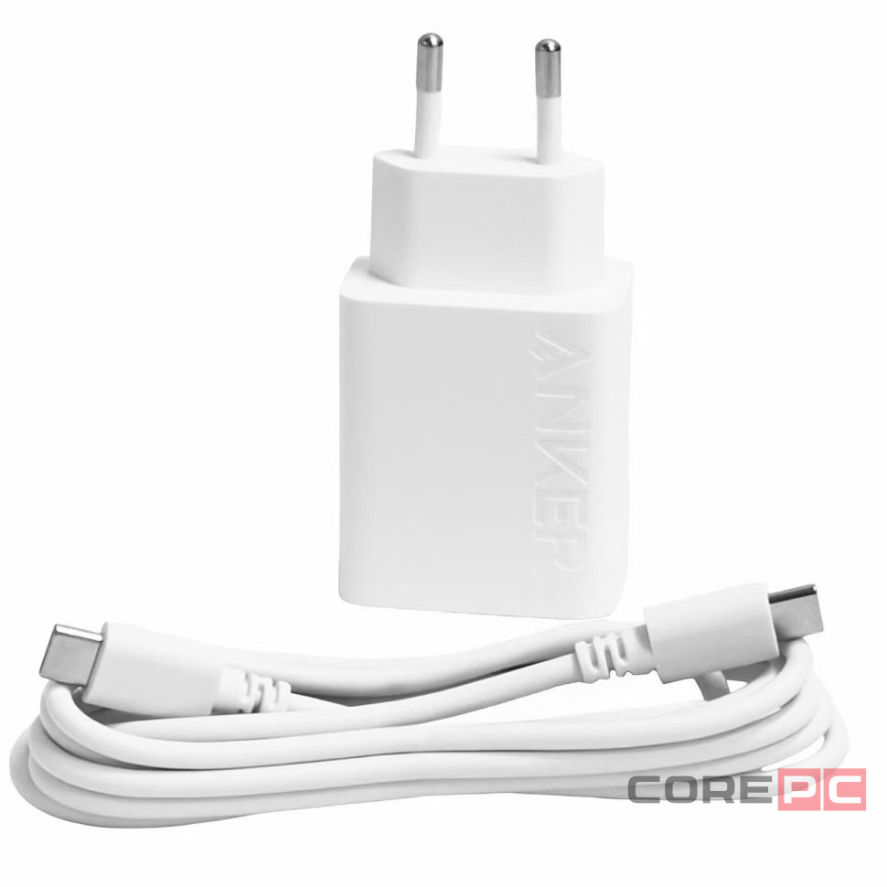 Сетевое зар. устр. Anker B2348G21 USB+1C 20W с кабелем Type-C белое
