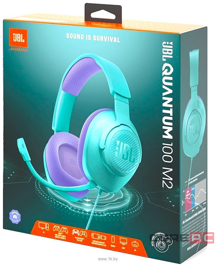 Наушники с микрофоном JBL Quantum 360 зеленый