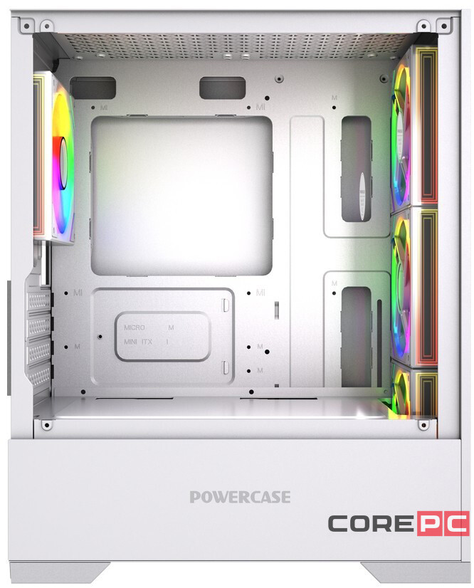 Компьютерный корпус Powercase Mistral Micro B315W ARGB White (CMMB315W-A4)