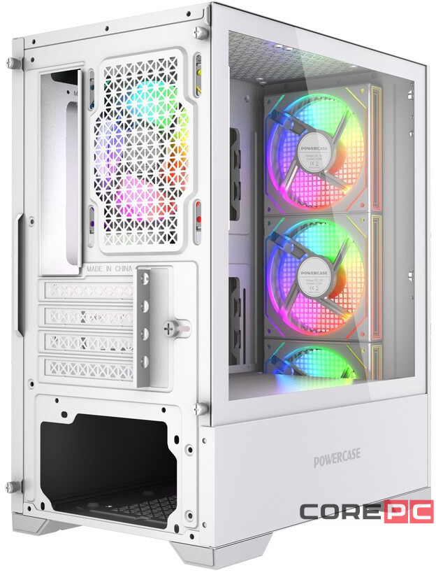 Компьютерный корпус Powercase Mistral Micro B315W ARGB White (CMMB315W-A4)