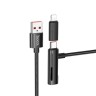 Usb Кабель-зарядка USB на Type-C+ Lightning Hoco U135 1M чёрный