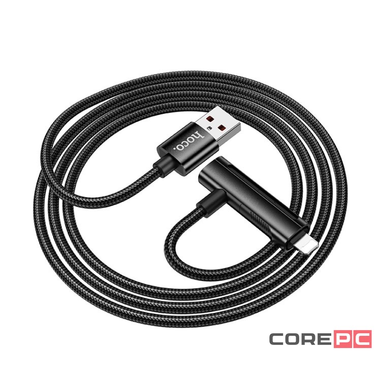 Usb Кабель-зарядка USB на Type-C+ Lightning Hoco U135 1M чёрный