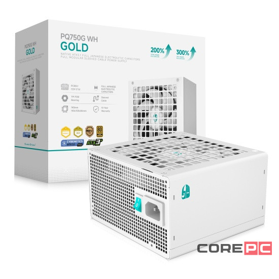 Блок питания Deepcool 750W GAMERSTORM PQ750G WH 16 Pin (PCIe 5.0 Connector Cable Details)