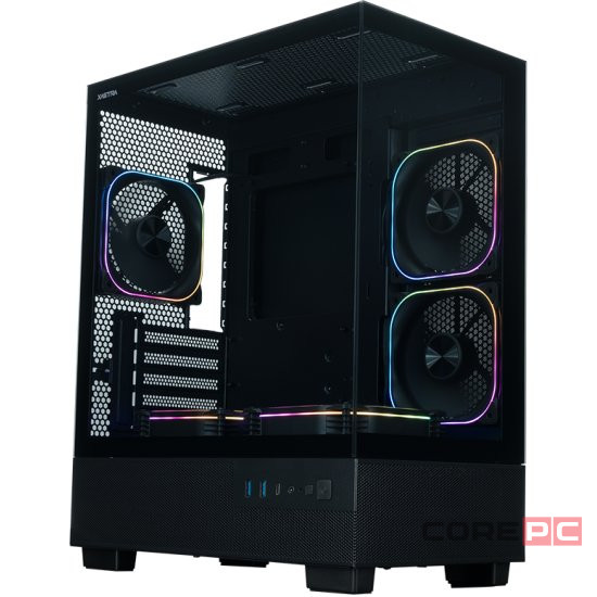 Компьютерный корпус XASTRA Q400M 5ARGB-FG-C6-UC ARGB Black (Q400M-5FG12A-C6-UC)