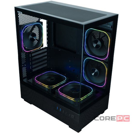 Компьютерный корпус XASTRA Q400M 5ARGB-FG-C6-UC ARGB Black (Q400M-5FG12A-C6-UC)