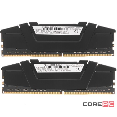 Оперативная память 64 Gb 3200 MHz G.Skill RIPJAWS V (F4-3200C16D-64GVK)