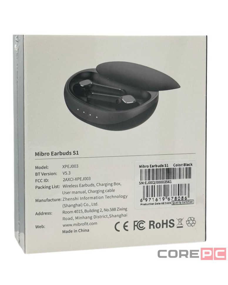 Наушники беспроводные Bluetooth Mibro S1 EU черный