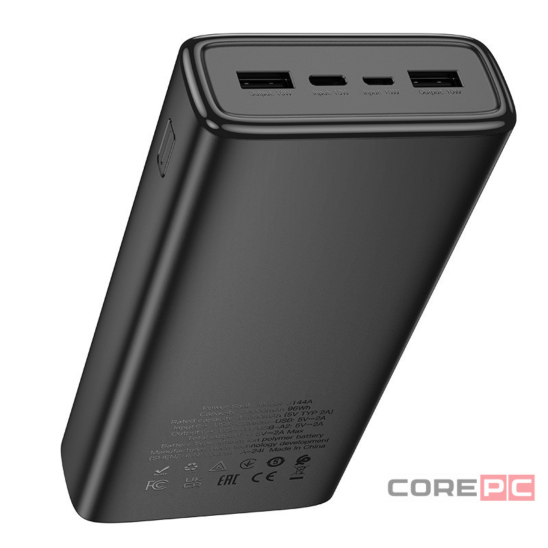 Powerbank Hoco J144A 30000mAh 2USB/1C с дисплеем черный