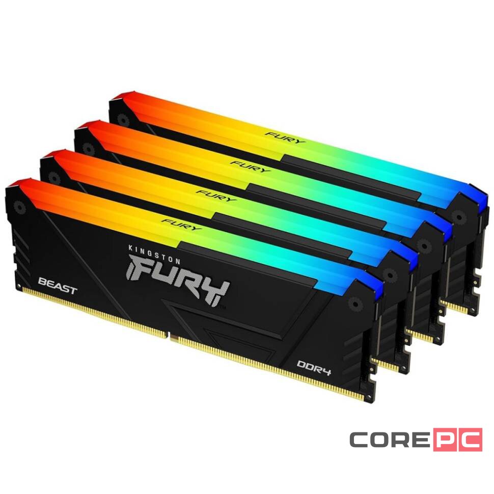 Оперативная память 32 Gb 2666 MHz Kingston FURY Beast Black (KF426C16BB2AK4/32)