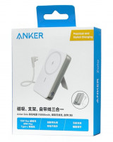 Powerbank с беспроводной зарядкой Anker Zolo (A1685) 10000mAh 30W 1USB/1C с проводом Type-C белый