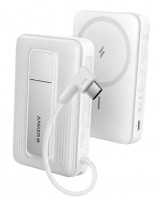 Powerbank с беспроводной зарядкой Anker Zolo (A1685) 10000mAh 30W 1USB/1C с проводом Type-C белый